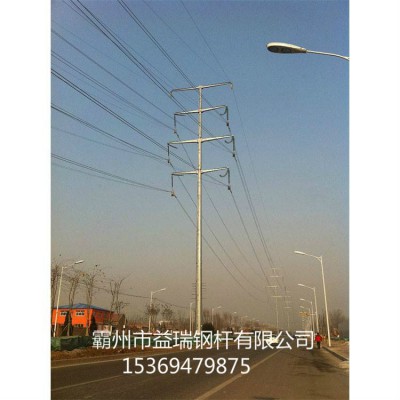 长沙市10kv18米转角钢管杆 双回路10kv耐张钢管杆