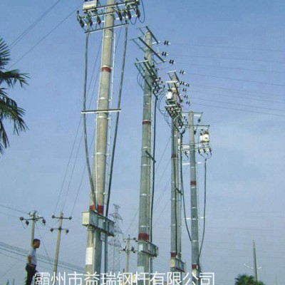 架空线10kv35kv电力钢杆 12m15m电力钢杆