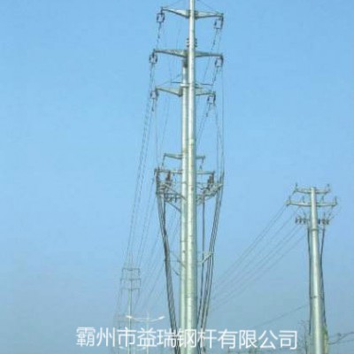 张家界市新型镀锌13米钢管杆 10kv-35kv耐张钢杆