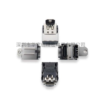 双层HDMI DIP有耳7.2有弹 无柱